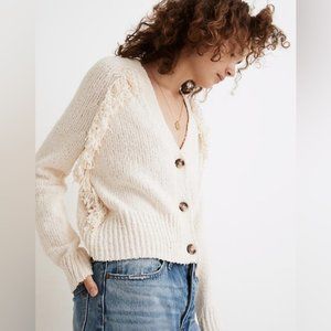 NWOT Madewell Chatterton Fringe Cardigan Sweater sz XS